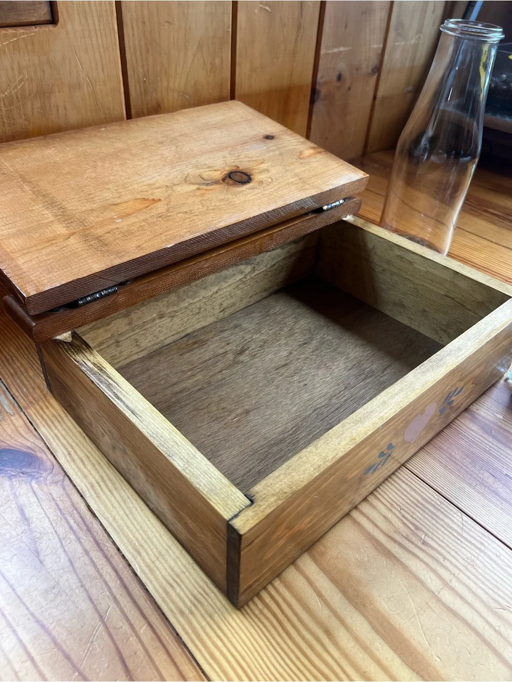 WOODEN LAP DESK/trinket/ JEWELRY BOX,PENCIL BOX, Very Unique, primitive